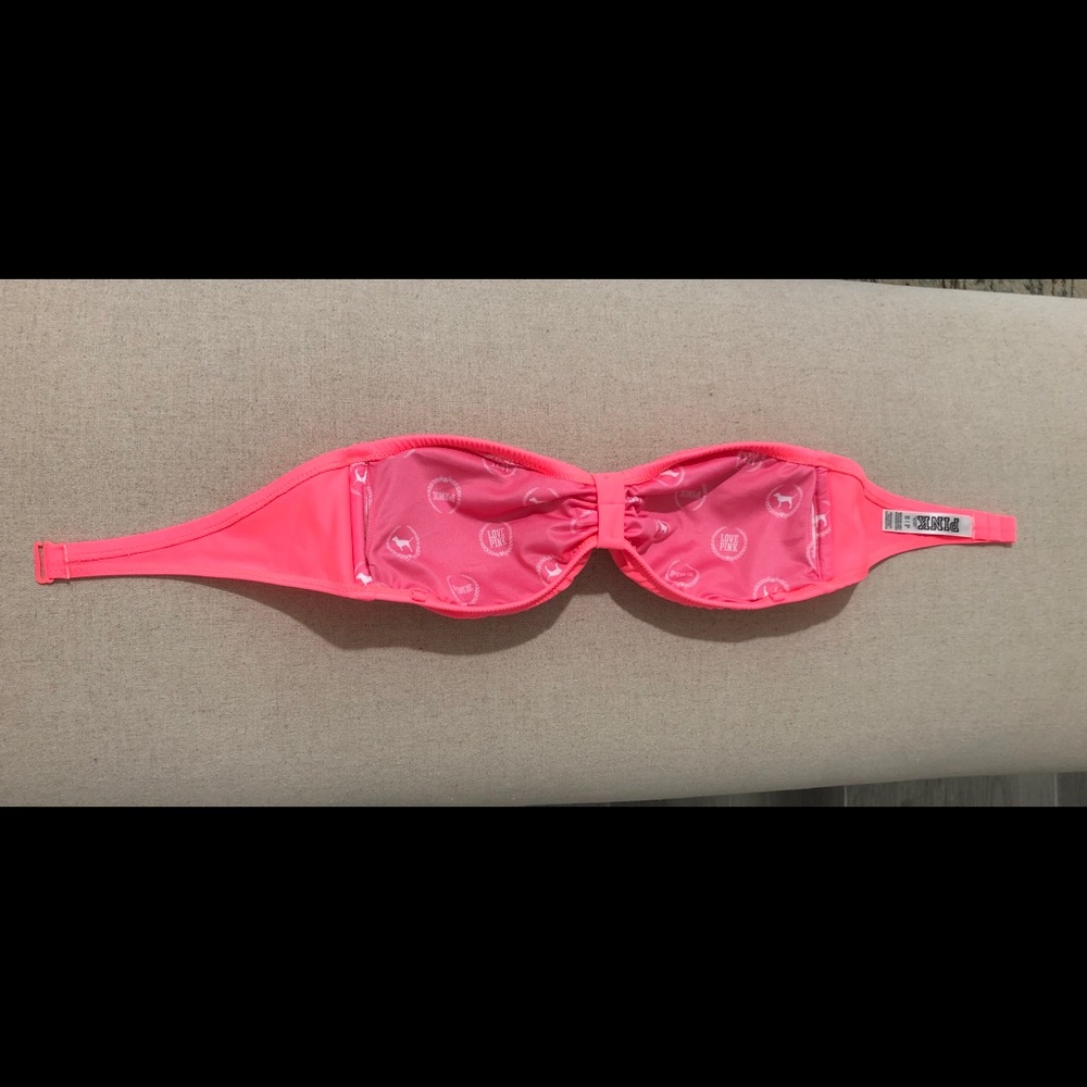 PINK VICTORIA’S SECRET CORAL BOKINI 👙 TOP SIZE S - Picture 5 of 6